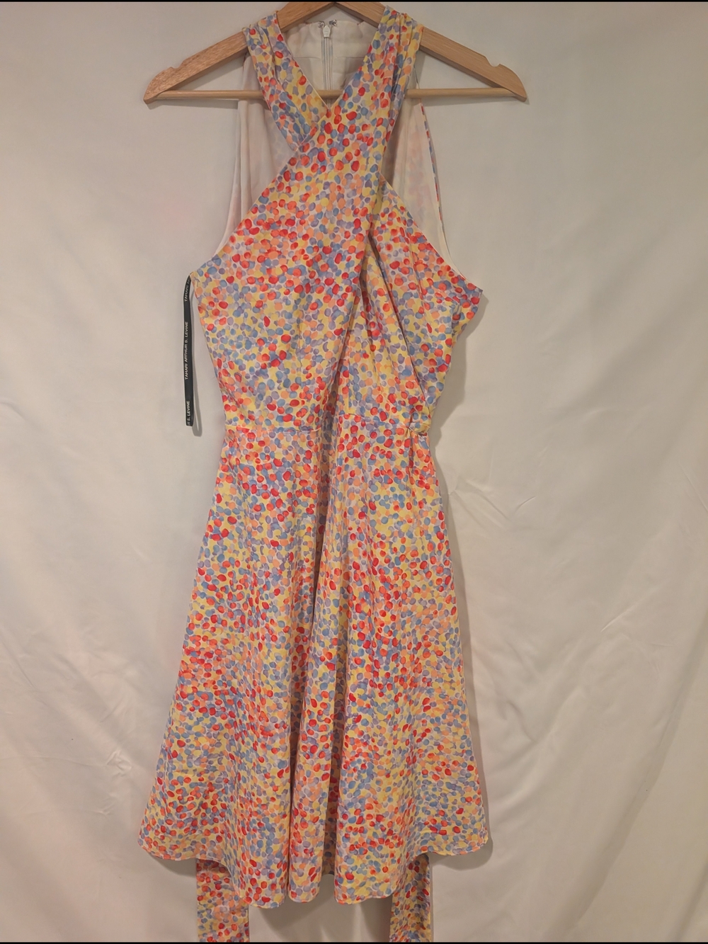 Multicolor Dot Fit & Flare Dress